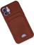 iPhone 12 Kılıf Kelvin Kartvizitli Silikon - Bordo - LORCE2682-1454 3