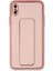 iPhone Xs Max Kılıf Coco Deri Standlı Kapak - Pembe - LORCE6710-4751 1