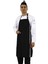 Siyah Biyeli Askılı Mutfak Önlüğü, Cepli, Alpaka Kumaş, Şef, Garson, Barista Için 1