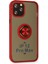 iPhone 12 Pro Max Kılıf Montreal Yüzüklü Silikon Kapak - Kırmızı - LORCE2156-4400 2