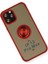 iPhone 12 Pro Max Kılıf Montreal Yüzüklü Silikon Kapak - Kırmızı - LORCE2156-4400 3