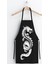 Şık Siyah Ejderha Desenli Mutfak Önlüğü 1