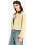 Regular Fit Kontrast Yakalı Fermuarlı Cepli Crop Mont E8598AX25AU 4