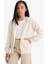 Kız Çocuk Basic Düz Kapüşonlu Fermuarlı Sweatshirt C8110A825AU 4