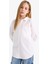 Kız Çocuk Oversize Geniş Kalıp Oxford Uzun Kollu Okul Gömleği C7482A825AU 3