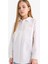 Kız Çocuk Oversize Geniş Kalıp Oxford Uzun Kollu Okul Gömleği C7482A825AU 4