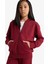 Kız Çocuk Basic Düz Kapüşonlu Okul Fermuarlı Sweatshirt C8110A825AU 3
