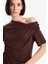 Slim Fit Dar Kesim Kayık Yaka Kısa Kollu Bluz F8008AX25AU 4