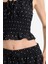Slim Fit Dar Kesim Kare Yaka Puantiyeli Askılı Bluz F9403AX25SM 7