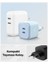 35W Usb-C 2 Port Mini Hızlı Şarj Aleti Samsung Pps / Isı Düşürücü Gan Destekli Akım Korumalı Güç Adaptörü iPhone & Android & iPad & MacBook Type-C PE2202 Blue - ACH05147 8