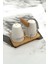 Bambu Standlı Porselen Tuzluk ve Karabiberlik 40 ml 1