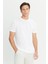 Pamuklu Slim Fit Dar Kesim Bisiklet Yaka Tişört 4