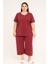 Büyük Battal Beden Benekli Kaprili Pijama Takımı/2xl-3xl-4xl 1