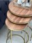 Aybars Gold Metal Eskitme Ceviz Zigon Sehpa 5