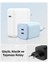 65W Usb-C 2 Port Mini Hızlı Şarj Aleti Samsung Pps 2.0 / Isı Düşürücü Gan Destekli Akım Korumalı Güç Adaptörü iPhone & Android & iPad & MacBook Type-C PE2204 Black - ACH05163 9
