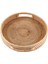Yuvarlak Rattan Servis Tepsisi Dekoratif Dokuma Osmanlı Sehpa Kulplu Tepsiler Natural(Küçük) (Yurt Dışından) 3