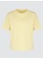Sarı %100 Pamuk Bisiklet Yaka Kısa Kollu Örme Tişört 6