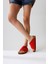 Christella Kırmızı Süet Çift Toka Detaylı Terlik 3