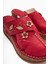 Hakiki Deri Alto Kırmızı Dolgu Terlik Eskitme Tabanlı Comfort Terlik 4