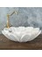 Beyaz Mermer Nilüfer Çiçeği Lavabo 2