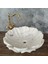 Beyaz Mermer Nilüfer Çiçeği Lavabo 3