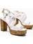 Havannah Beyaz Çapraz Bantlı Platform Topuklu Kadın Sandalet 1