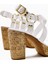 Havannah Beyaz Çapraz Bantlı Platform Topuklu Kadın Sandalet 4