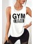 Kadın Gym Baskılı Nefes Alabilen Fitness Yoga Koşu Kolsuz Spor Atlet 4