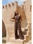 Moira Kahve Keten Crop Pantolon Takım 3