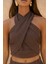 Moira Kahve Keten Crop Pantolon Takım 8