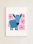 Blue Donkey – Çiçekli Çocuk Posteri – 50X70 cm | Çerçevesiz 1