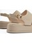 Troya Bej Parmak Arası Tokalı Kadın Sandalet 4