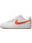 Court Borough Low 2 Gs Leather Unisex Sneaker Hakiki Deri Günlük Spor Ayakkabı Beyaz Turuncu 1