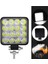 Off Road Sis Farı / Lambası 16 LED Kare Çalışma Lambası 12V/24V 2