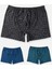 Erkek Çocuk Pamuklu Baskılı Rahat Kesim Likralı Boxer 3'lü Paket 3972 Renkli 1