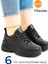 Kadın Siyah Spor Ayakkabı 6 Cm Yüksek Rahat Air Taban Günlük Sneaker X401 1