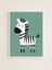 Playful Zebra – Eğlenceli Çocuk Posteri – 30X40 cm | Çerçevesiz 1