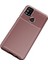 Samsung Galaxy M31 Kılıf Auto Focus Karbon Kapak - Kahverengi Arbkd 1
