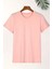 Erkek 5'li Kırmızı-Sarı-Pembe-Mavi-Su Yeşili Slim Fit Dar Kesim %100 Pamuk Tişört 2