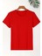 Erkek 5'li Kırmızı-Sarı-Pembe-Mavi-Su Yeşili Slim Fit Dar Kesim %100 Pamuk Tişört 4