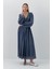 Beli Lastikli Uzun Etek Indigo 3