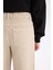 Kız Çocuk Wide Leg Geniş Bol Paça Pamuklu Cepli Bej Pantolon C8777A824AU 6