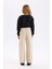 Kız Çocuk Wide Leg Geniş Bol Paça Pamuklu Cepli Bej Pantolon C8777A824AU 7