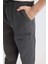 Erkek Çocuk Kargo Cepli Beli Bağcıklı Lastikli Paça Jogger Paça Gabardin Pantolon C7555A824WN 4