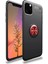 Iphone 11 Pro Kılıf Range Yüzüklü Silikon - Siyah-Kırmızı Arbkd 1