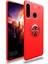 Huawei Y6P Kılıf Range Yüzüklü Silikon - Kırmızı Arbkd 1