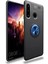 Huawei Y6P Kılıf Range Yüzüklü Silikon - Siyah-Mavi Arbkd 1