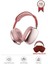 P9 Pro Max Pembe Kablosuz 5.0 Mikrofonlu Sd Kart Girişli Aux Kablolu Bluetooth Kulaklık 2