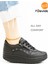 Kadın Siyah Spor Ayakkabı 6 Cm Yüksek Rahat Taban Sneaker X300 6