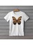 Ünisex %100 Pamuklu A+++ Kalite Süprem Leopar Kelebek Baskılı Regular Kalıp Tshirt 1